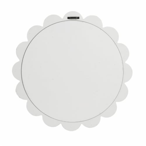 New View Scallop Edge Mirror with White Frame Perspective: back