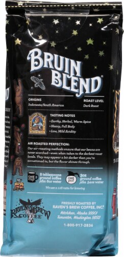 Raven's Brew Coffee® Bruin Blend® Dark Roast Whole Bean Coffee Perspective: back
