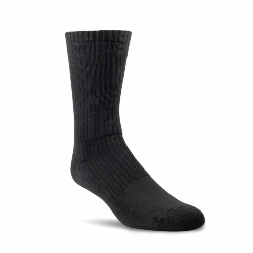 Ariat Work Black Premium Ringspun Cotton Crew Socks - Extra Large Perspective: back