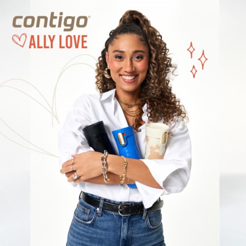 Contigo® Ally Love West Loop Tumbler - Licorice Abstract Houndstooth Perspective: back