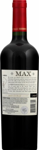 Max Errazuriz Carmenere Red Wine Perspective: back