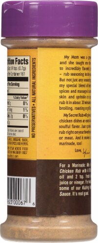 Sylvia's Chicken Rub Seasoning Perspective: back
