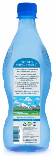 Eternal Natural Alkaline Spring Bottled Water Perspective: back