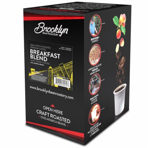 Brooklyn Beans Breakfast Blend Coffee Pods for Keurig K-Cups Coffee Maker, 40 count Perspective: back
