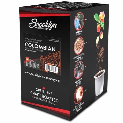 Brooklyn Beans Colombian Coffee Pods for Keurig K-Cups Coffee Maker 40 Count Perspective: back