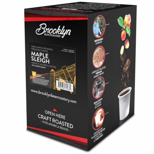 Brooklyn Beans Maple Sleigh Coffee Pods for Keurig K-Cups Coffee Maker, 40 Count Perspective: back