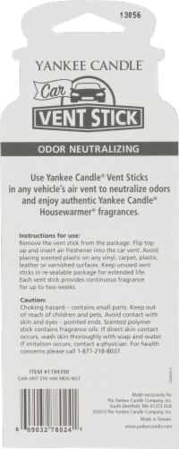 Yankee Candle Car Vent Stick MidSummer's Night Air Freshener Perspective: back