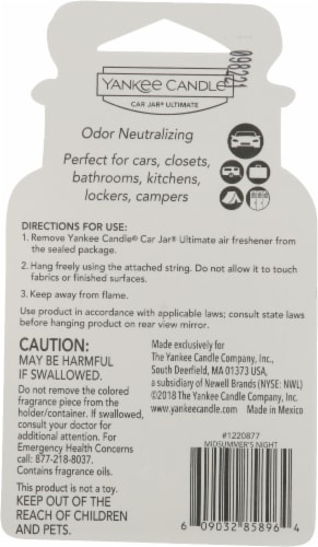 Yankee Candle® Car Jar® Midsummer's Night Ultimate Air Freshener Perspective: back