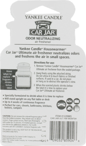 Yankee Candle Car Jar Macintosh Ultimate Air Freshener Perspective: back