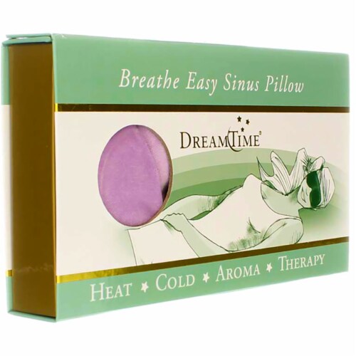 DreamTime Aromatherapy Breathe Easy Hot/Cold Sinus Pillow, Cranberry, Eucalyptus & Peppermint Perspective: back