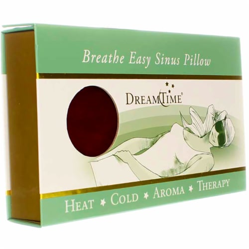 DreamTime Aromatherapy Breathe Easy Hot/Cold Sinus Pillow, Cranberry, Eucalyptus & Peppermint Perspective: back