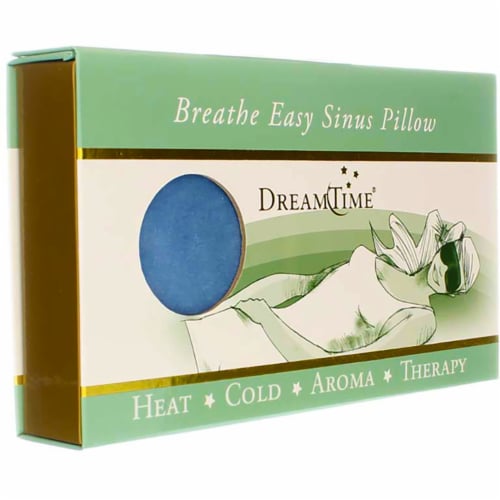 DreamTime Aromatherapy Breathe Easy Hot And Cold Sinus Pillow, Blue, Eucalyptus & Peppermint Perspective: back