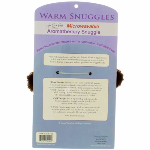 Spa Comforts Warm Snuggles Microwavable Aromatherapy Snuggle Monkey Perspective: back