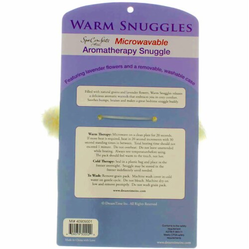 Spa Comforts Warm Snuggles Microwavable Aromatherapy Snuggle Lamb Perspective: back