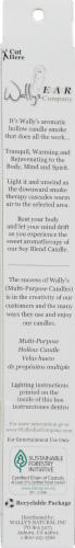 Wally's Natural Unscented Soy Blend Ear Candles Perspective: back