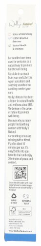 Wally's Natural Unscented Beeswax Ear Candles Perspective: back