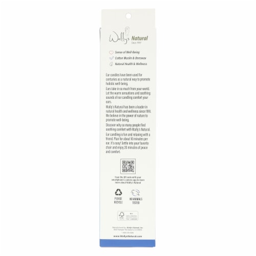 Wally's Natural 100% Beeswax Ear Candles Perspective: back