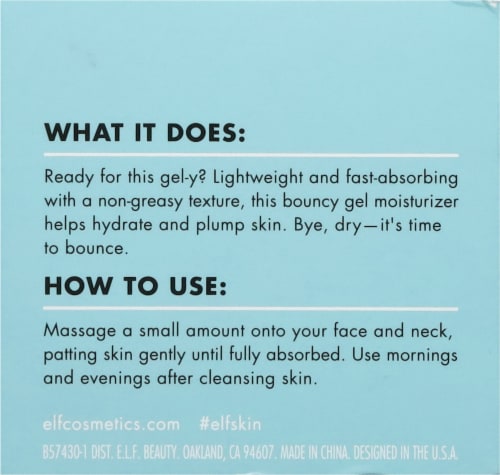 e.l.f. Holy Hydration! Gel Yeah Moisturizer Perspective: back