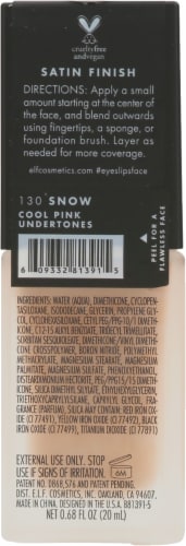 e.l.f. Flawless Satin Foundation Snow Perspective: back