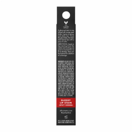 e.l.f. Glossy Lip Stain With Gloss-To-Stain Finish Spicy Sienna Perspective: back