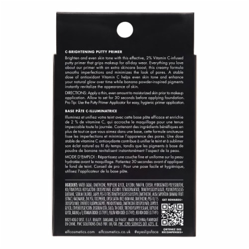 e.l.f. C-Brightening Putty Primer Universal Sheer Perspective: back