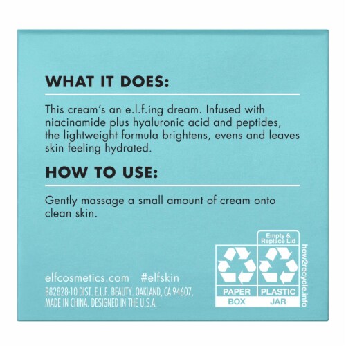 e.l.f. SKIN Holy Hydration! Face Cream Fragrance Free Perspective: back