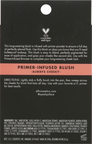 e.l.f. Primer-Infused Blush Always Cheeky Perspective: back