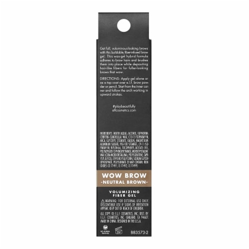 e.l.f. Neutral Brown Wow Brow Volumizing Fiber Gel Perspective: back