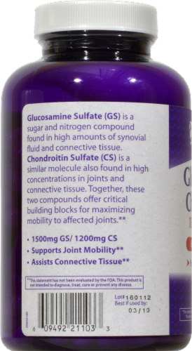 MRM Glucosamine 500mg & Chondroitin 400mg Supplement Perspective: back