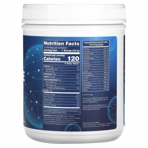 MRM Nutrition Egg White Protein | Chocolate Flavored | 23g Fat-Free Protein | with Digestive Perspective: back
