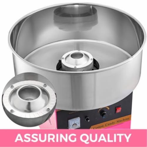 Electric Cotton Candy Maker With Cart Commercial Festival Sugar Floss Machine Perspective: back
