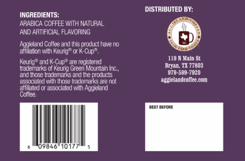 Aggieland Coffee Revelie Blend Medium Roast Coffee Perspective: back