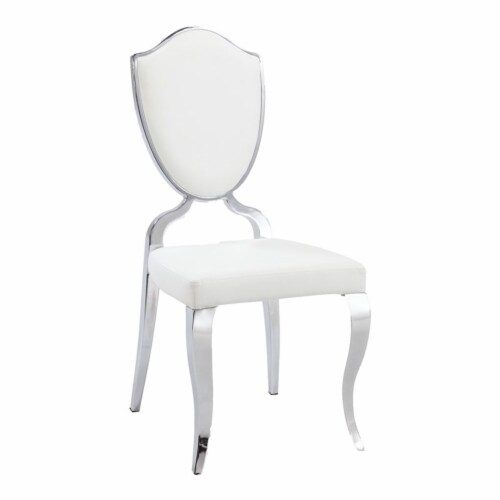 Chair with clearance shield shaped back