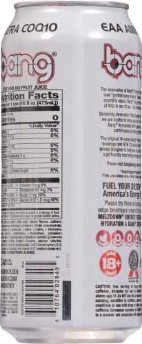 Bang Energy® Delish Strawberry Kiss™ Energy Drink Can Perspective: back