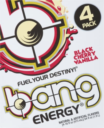 Bang® Black Cherry Vanilla Energy Drink Can Perspective: back