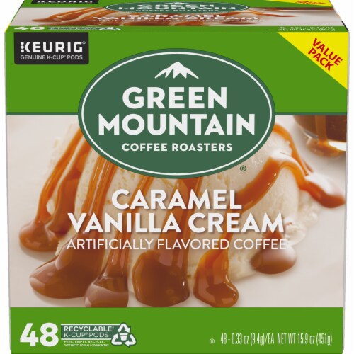 Green Mountain Coffee Roasters® Caramel Vanilla Cream K-Cup® Coffee Pods Perspective: back
