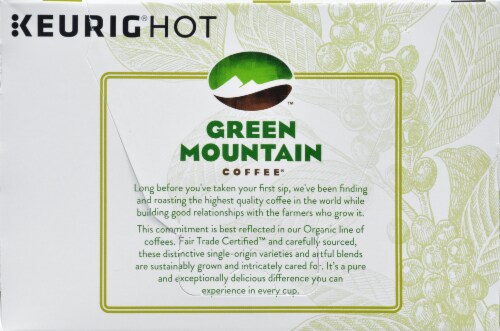 Green Mountain Organic Peru Cajamarca Coffee K-Cups Perspective: back