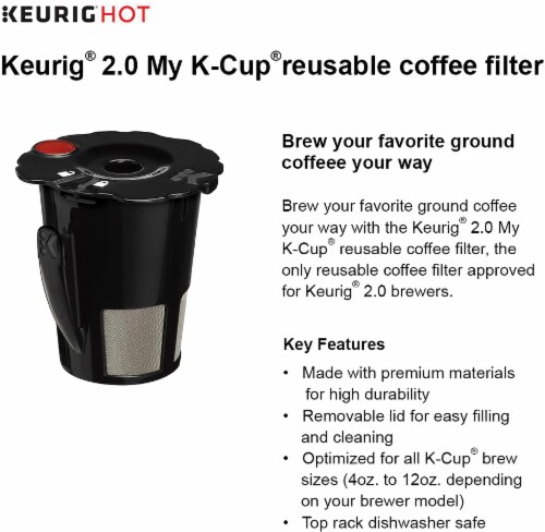 Keurig 2 0 My K Cup Reusable Filter Black 1 Ct Kroger