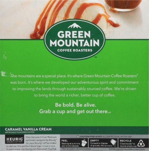 Green Mountain Coffee Roasters® Caramel Vanilla Cream Light Roast K-Cup Coffee Pods Perspective: back