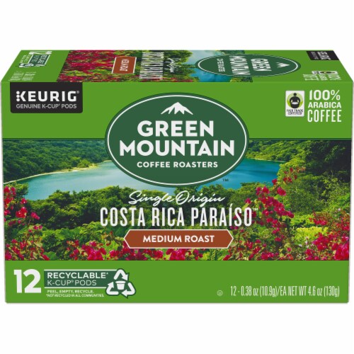 Green Mountain Coffee Roasters® Costa Rica Paraiso™ Medium Roast K-Cup Coffee Pods Perspective: back