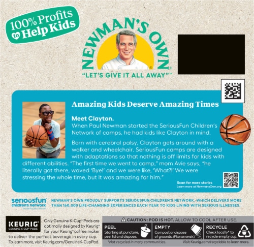 Newman's Own® Special Blend Medium Roast Organic K-Cup Coffee Pods Perspective: back