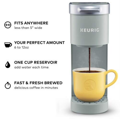 Keurig K-Mini Single Serve K-Cup Coffee Maker, Studio Gray Perspective: back