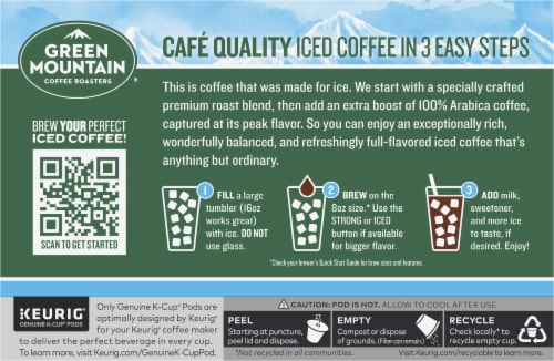 Green Mountain Coffee Roasters Brew Over Ice Vanilla Caramel K