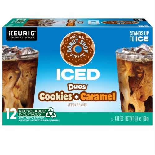 The Original Donut Shop® Iced Duos Cookies + Caramel Medium Roast K-Cup® Coffee Pods Perspective: back