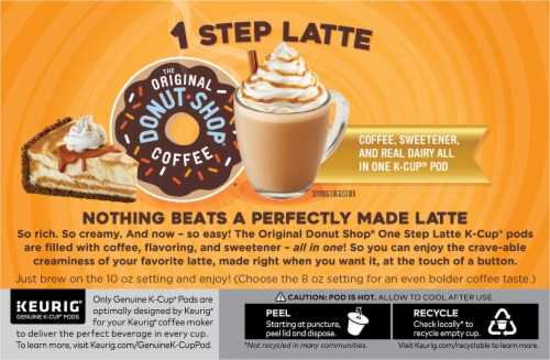 The Original Donut Shop® Pumpkin Caramel Cheesecake Latte K-Cup Coffee Pods Perspective: back