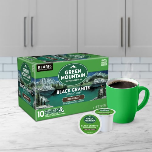 Green Mountain Coffee Roasters® Black Granite™ Espresso Style Dark Roast K-Cup® Pods Perspective: back