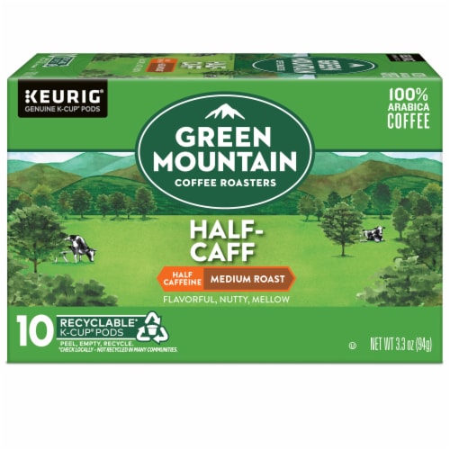 Green Mountain Coffee Roasters Half Caff Medium Roast K-Cup® Coffee Pods Perspective: back