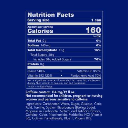Red Bull Blue Edition Blueberry Energy Drink Perspective: back
