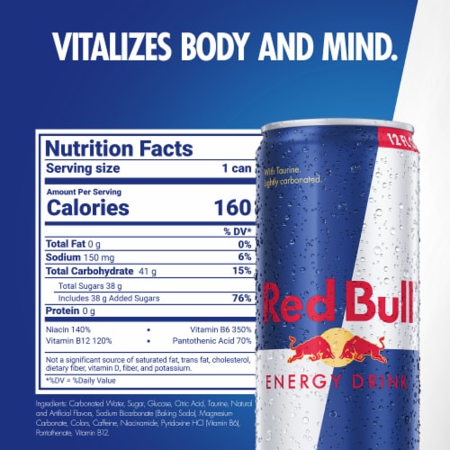 Red Bull® Energy Drink Multipack Cans Perspective: back