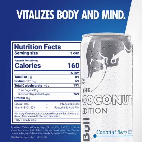 Red Bull The Coconut Edition Coconut Berry Energy Drink Perspective: back